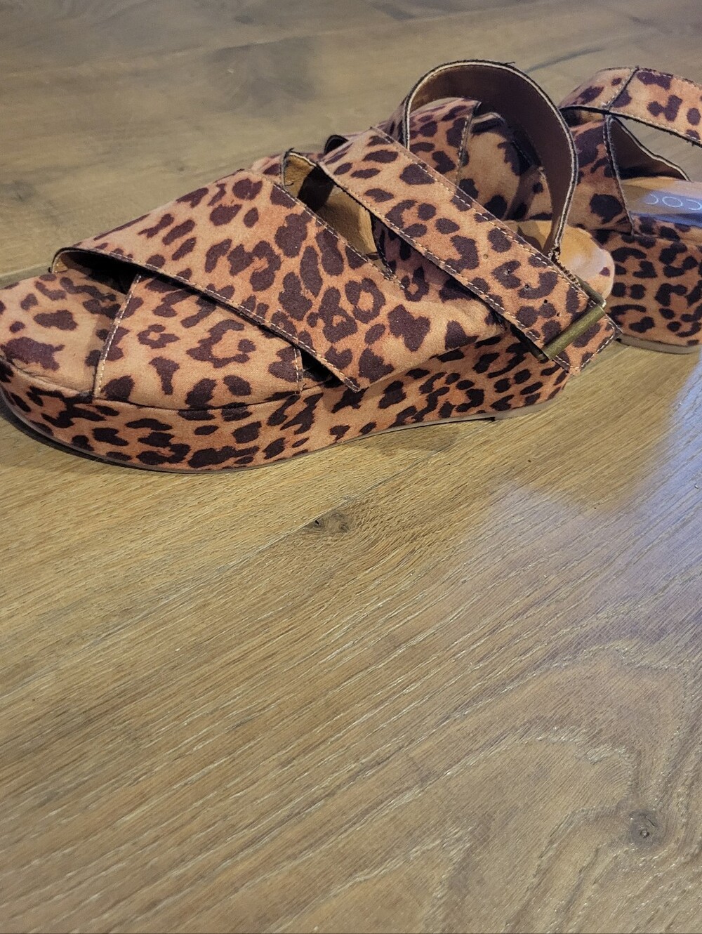 Coconuts by Matisse Leopard Print Platform Sandal in Brown